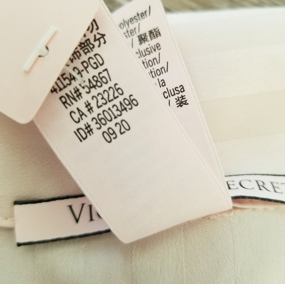 Victoria's Secret Limited Edition Rhinestone Crystal Satin Stripe Pajama Set NWT - Picture 7 of 15